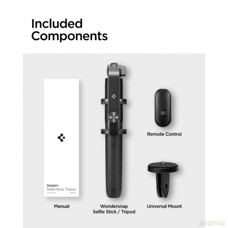 Spigen S560W Bluetooth selfie stick tripod czarny