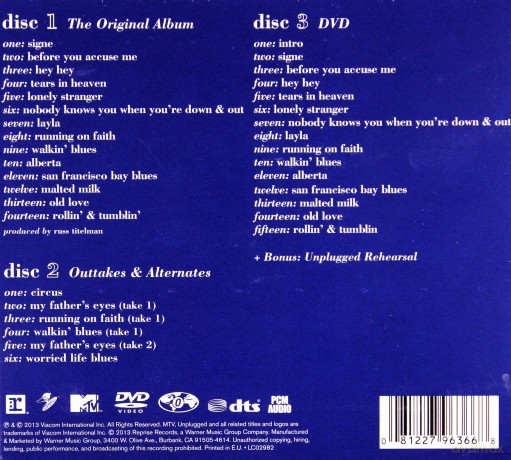 Eric Clapton: Unplugged (digipack) [2CD]+[DVD]
