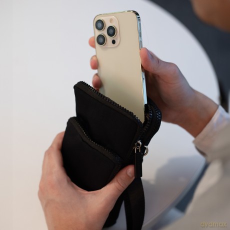 Torebka na telefon Casual czarna
