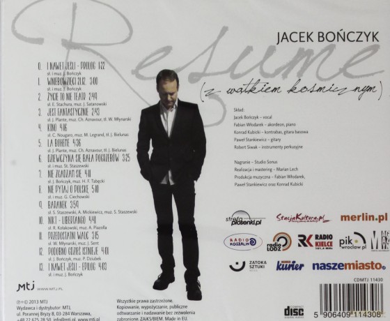 Jacek Bończyk: Resume (z wątkiem kosmicznym) [CD]