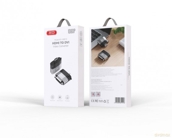 XO adapter GB013 HDMI - DVI szary