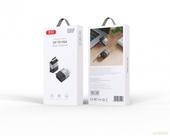 XO adapter GB016 Displayport - VGA szary