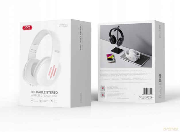 XO słuchawki Bluetooth BE39 białe nauszne
