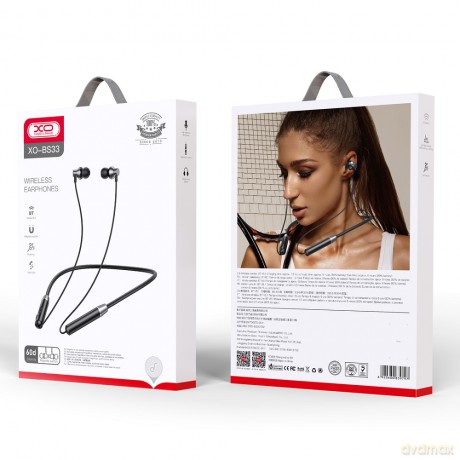 XO słuchawki Bluetooth BS33 dokanałowe czarne