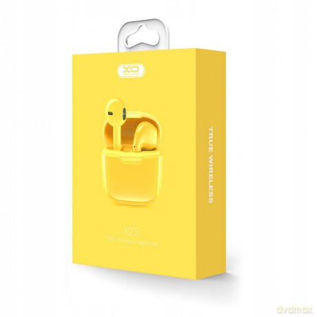 XO słuchawki Bluetooth X23 TWS żółte