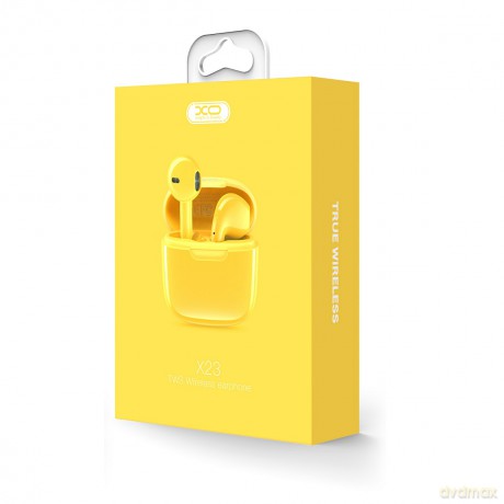XO słuchawki Bluetooth X23 TWS żółte