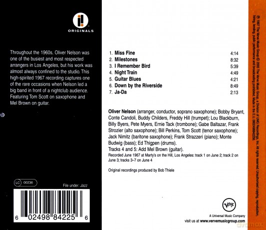 Oliver Nelson: Live From Los Angeles Lpr [CD]