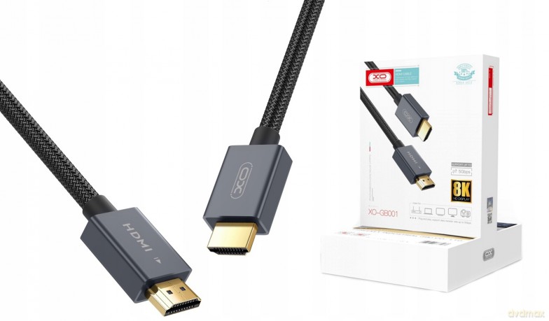XO kabel HDMI - HDMI 5m czarny 8K
