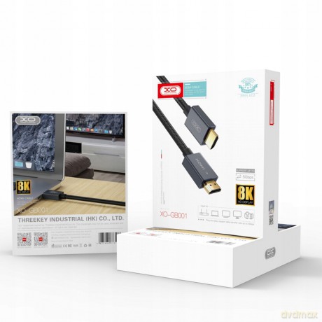 XO kabel HDMI - HDMI 5m czarny 8K