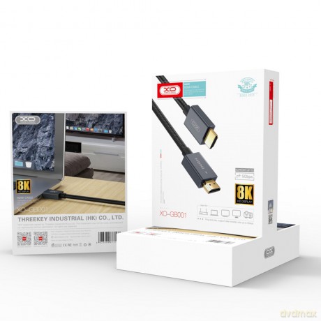 XO kabel HDMI - HDMI 5m czarny 8K
