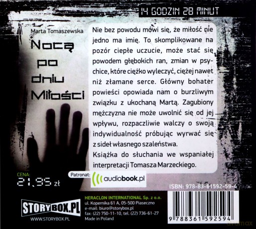 Nocą po dniu miłości - Marta Tomaszewska (digipack) [AUDIOBOOK] [CD-MP3]  