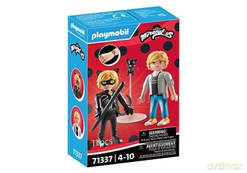 PLAYMOBIL Zestaw figurek Miraculum 71337 Adrien i Czarny Kot