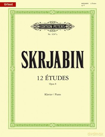 12 Etudes Op 8 For Piano - Alexander Scriabin [KSIĄŻKA]