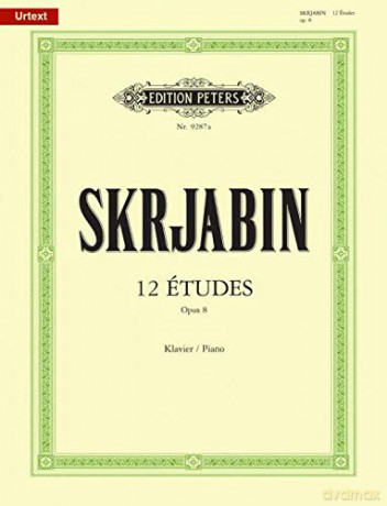 12 Etudes Op 8 For Piano - Alexander Scriabin [KSIĄŻKA]