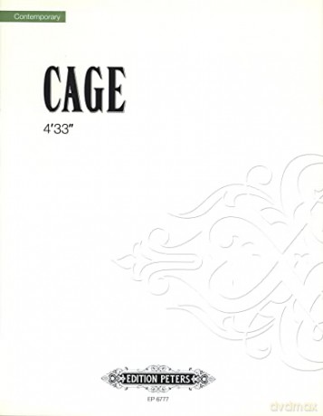 4 33 Tacet Version - John Cage [KSIĄŻKA]