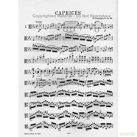 41 Caprices Op 22 For Solo Viola - Bartolom Campagnoli [KSIĄŻKA]