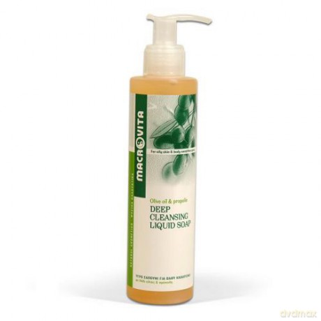 Macrovita deep cleansing liquid soap z bio-oliwą z oliwek i propolisem - żel oczyszczający do twarzy 200ml [KOSMETYKI]