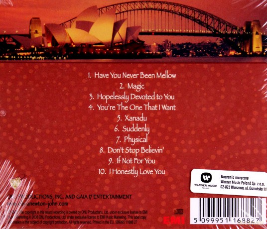 Olivia Newton John: Live At The Sydney Opera House [CD]