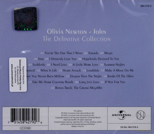 Olivia Newton-John: The Definitive Collection [CD]