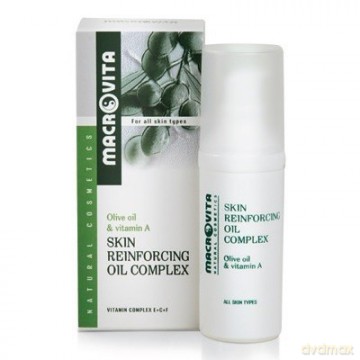 Macrovita skin reinforcing oil complex z bio-oliwą z oliwek i witaminą a - wzmacniający olejek na twarz i szyję do cery suchej i odwodnionej 30ml [KOSMETYKI]