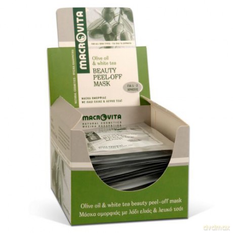 Macrovita beauty peel-off mask z bio-oliwą z oliwek i białą herbatą - oczyszczająca maseczka do twarzy 15ml [KOSMETYKI]