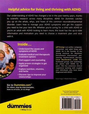 Adhd For Dummies - Jeff Strong [KSIĄŻKA]