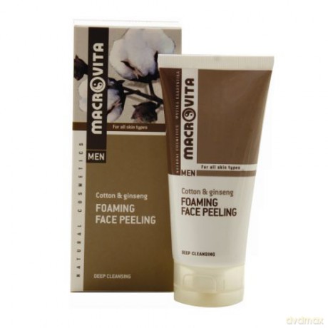 Macrovita foaming face peeling z bawełną i żeńszeniem - pianka do peelingu twarzy dla mężczyzn 100ml [KOSMETYKI]