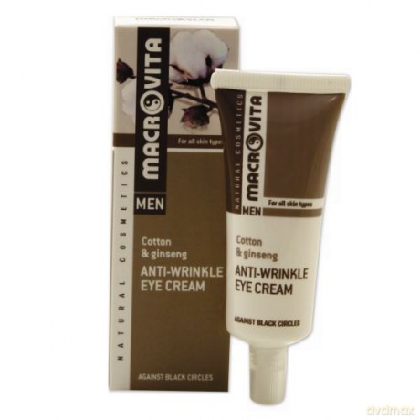 Macrovita anti-wrinkle eye cream z bawełną i żeńszeniem - przeciwzmarszczkowy krem pod oczy dla mężczyzn 20ml [KOSMETYKI]