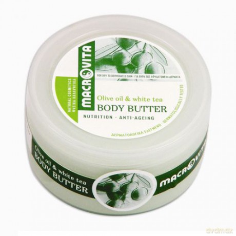 Macrovita body butter olive oil z bio-oliwą z oliwek i białą herbatą - masło do ciała 200ml [KOSMETYKI]