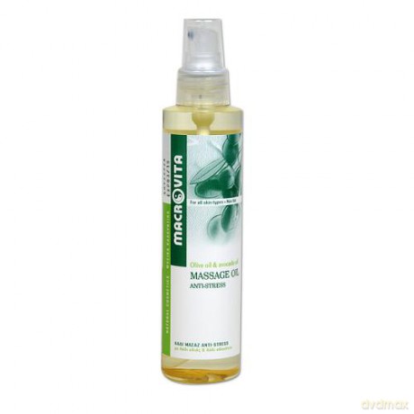 Macrovita massage oil anti-stress z bio-oliwą z oliwek i bio-olejkiem z awokado - relaksujący olejek do masażu 170ml [KOSMETYKI]