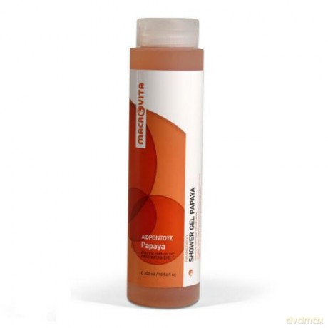 Macrovita shower gel papaya z wyciągiem z bio-malwy i bio-owsa - orzeźwiający żel pod prysznic 300ml [KOSMETYKI]