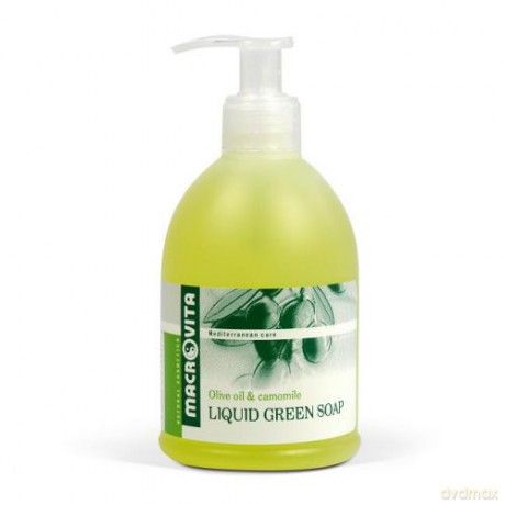 Macrovita liquid green soap z bio-oliwą z oliwek i bio-rumiankiem - zielone mydło w płynie 300ml [KOSMETYKI]