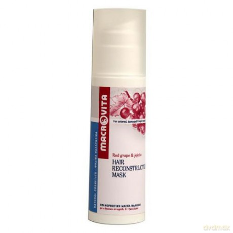 Macrovita hair reconstruction mask z bio-czerwonymi winogronami i bio-jojoba - wzmacniająca maska regenerująca do włosów 150ml [KOSMETYKI]