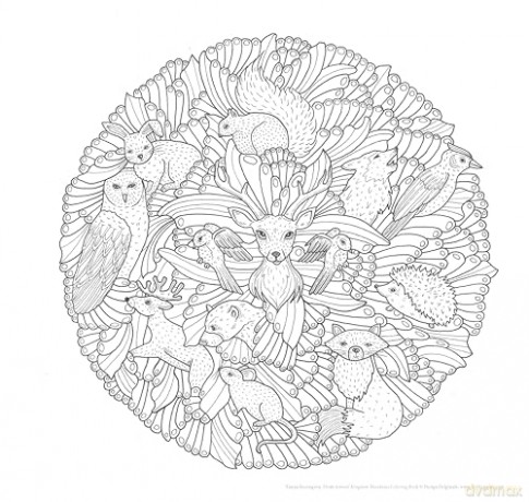 Animal Kingdom Mandalas Coloring Book - Nanna Rosengren [KSIĄŻKA]
