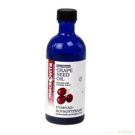 Macrovita olejek z pestek bio-winogron - tłoczony na zimno olejek kosmetyczny z kompleksem witamin e+c+f 100ml [KOSMETYKI]