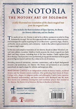 Ars Notoria The Notory Art Of Solomon - Matthias Castle [KSIĄŻKA]