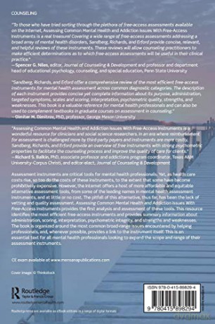Assessing Common Mental Health and Addiction Issues With Free-Access Instruments - Katie M. Sandberg [KSIĄŻKA]