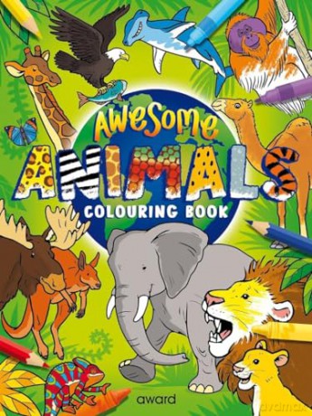 Awesome Animals Colouring Book - Angela (Il) Hewitt [KSIĄŻKA]