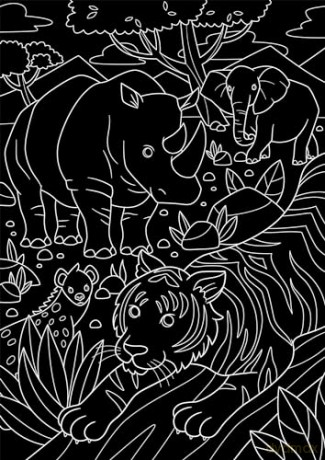 Awesome Animals Scratch Art [KSIĄŻKA]
