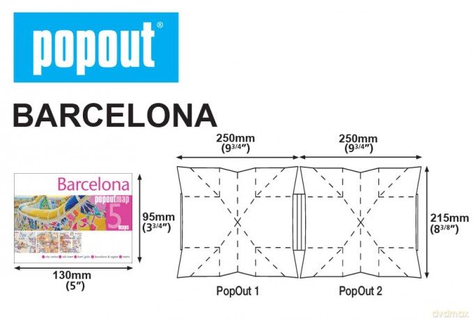 Barcelona Popout Map - Popout Maps [KSIĄŻKA]