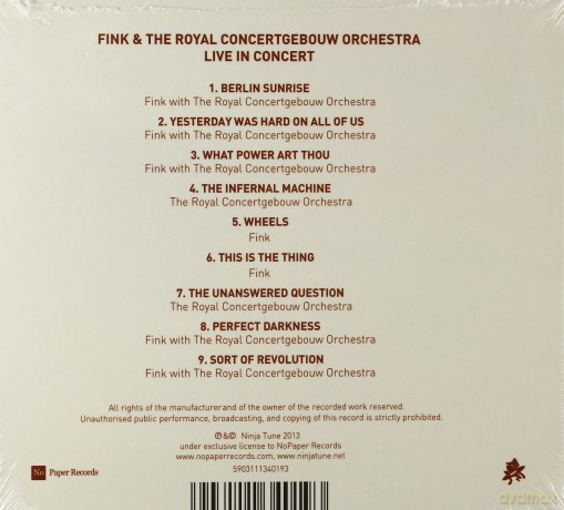 Fink: Fink Meets Royal Concertgebouw Orchestra (digipack) [CD]
