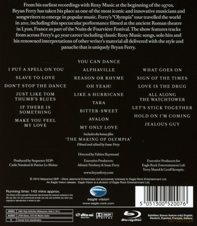 Brian Ferry: Live In Lyon [Blu-Ray]