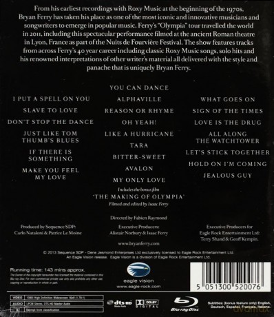 Brian Ferry: Live In Lyon [Blu-Ray]
