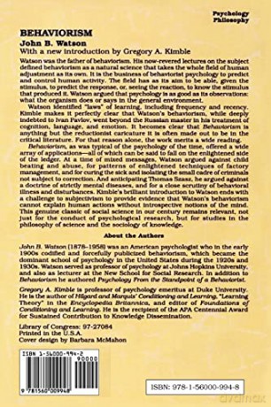 Behaviorism - John B. Watson [KSIĄŻKA]