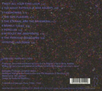 Larry Gus: Years Not Living (digipack) [CD]