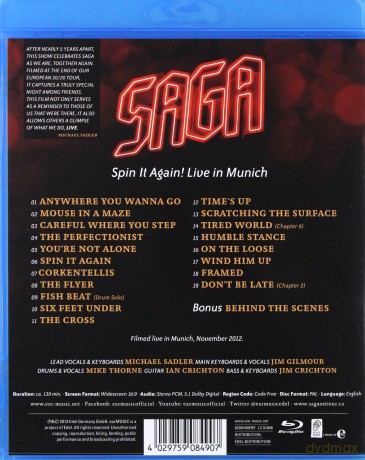 Saga: Spin It Again Live In Munich [Blu-Ray]