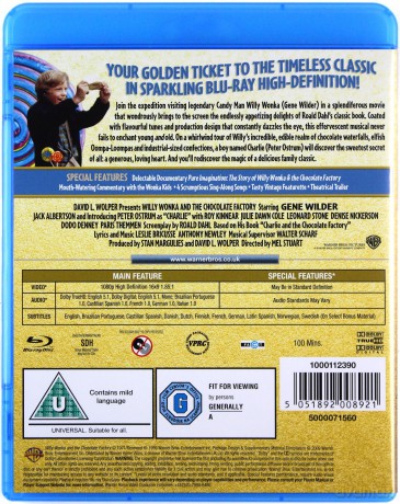 Willy Wonka and The Chocolate Factory (Willy Wonka i Fabryka Czekolady) [Blu-Ray]