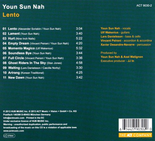 Youn Sun Nah: Lento (digipack) [CD] 