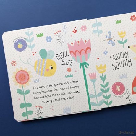 Buzz Buzz In The Noisy Garden Sound Book - 12 Exciting Animal Sound Buttons To Press And Play (Noisy Animals Sound Books) - Anna Madin [KSIĄŻKA]