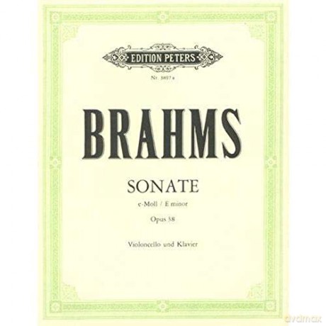 Cello Sonata No 1 In E Minor Op 38 - Johannes Brahms [KSIĄŻKA]